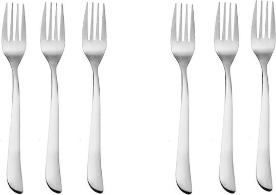 Raki Set Gabeln Für Tisch Inox Silber 6Stücke Raki Set Gabeln Für Tisch Inox Silber 6Stücke