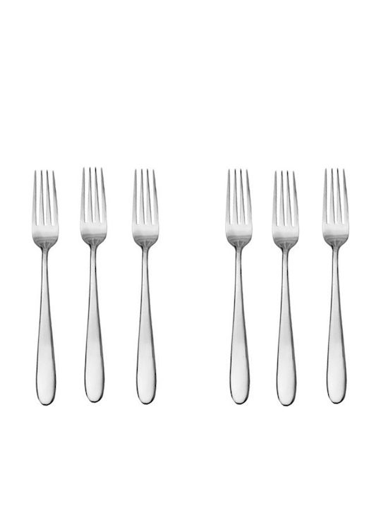 Raki Set Gabeln Obst/Dessert Inox Silber 6 Stück
