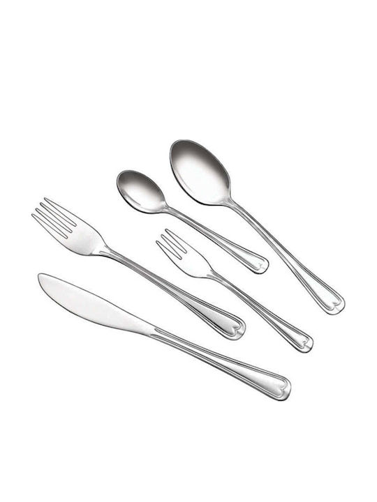 Raki Set Of Silver Stainless Steel Table Forks 6 Pieces