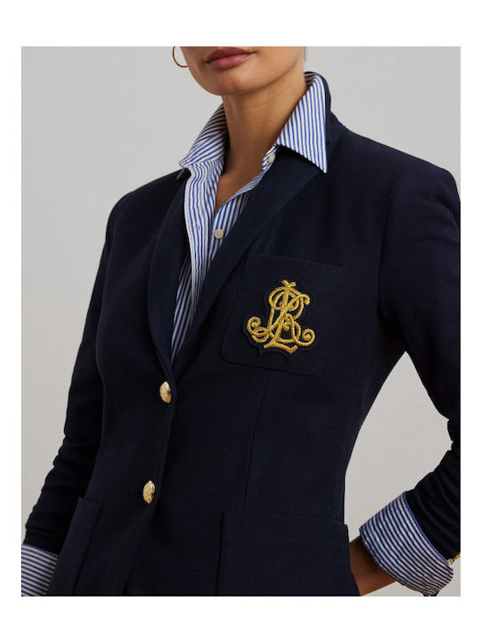 Ralph Lauren Women's Waisted Blazer Navy Blue