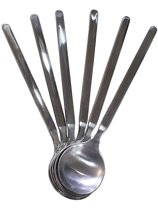 Raki Mocca Set Linguri Cafea / Ceai Inox Argintii 6 Bucăți