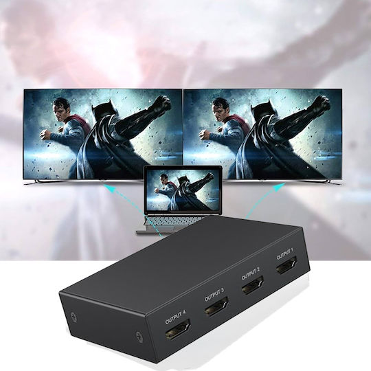 Cablexpert 4h Hdmi Splitter 4 Ports Black Dsp-hdmi4k-4p-01