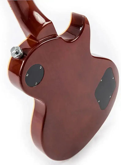 Vintage Set Electric Guitar for Left-Handers Single Cut Amber