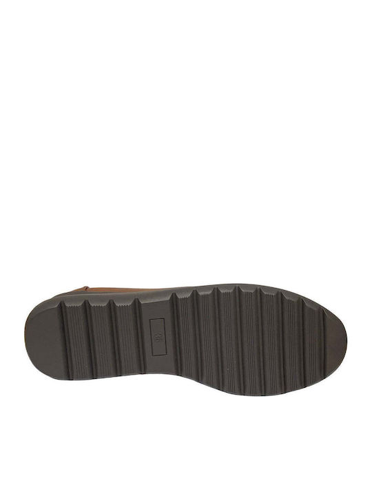 Ανατομικά Γυναικεία Slip-On από Συνθετικό Δέρμα Καφέ
