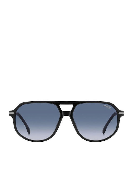 Carrera Unisex Sunglasses with Black Horn-Rimmed Frame and Grey Lenses 375/S D51/08