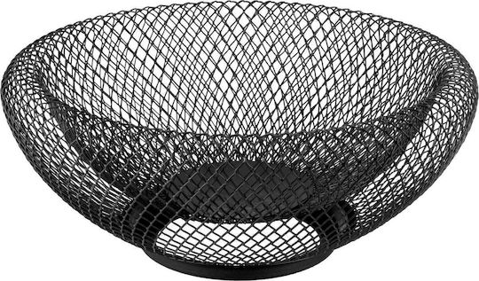 Raki Wicked Obstschale Metallisch Schwarz 25x25x13cm