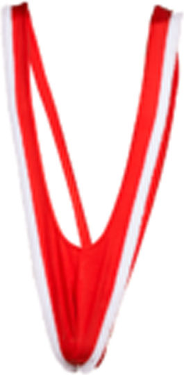 Out of the Blue Borat Mankini Christmas Edition Sexy Ανδρικό Body Μαγιό Mankini Christmas Edition Κόκκινο