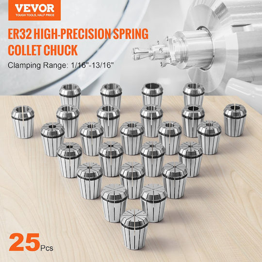 Vevor ERJTER3225J000A7AV0 Τσοκ Τόρνου Σετ 25τμχ