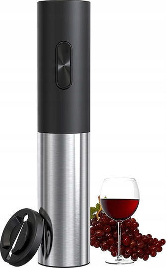 Electric Wine Corkscrew Bottle Opener Stopper Pourer Set Silver