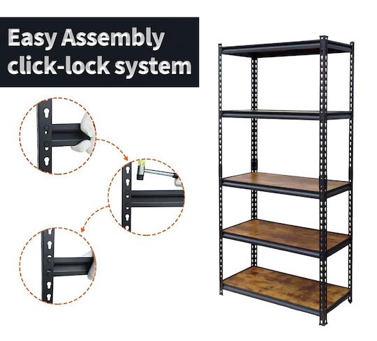 Home Use Dexion Shelf 90x40x183cm With 5 Shelves Total Load Capacity 875kg