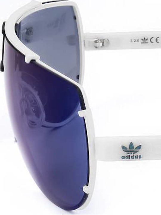 adidas Unisex Sunglasses With Silver Frame And Silver Mirror Lens OR0031 21X
