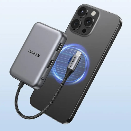Ugreen CM896 USB-A / USB-C Docking Station με 4K PD Γκρι