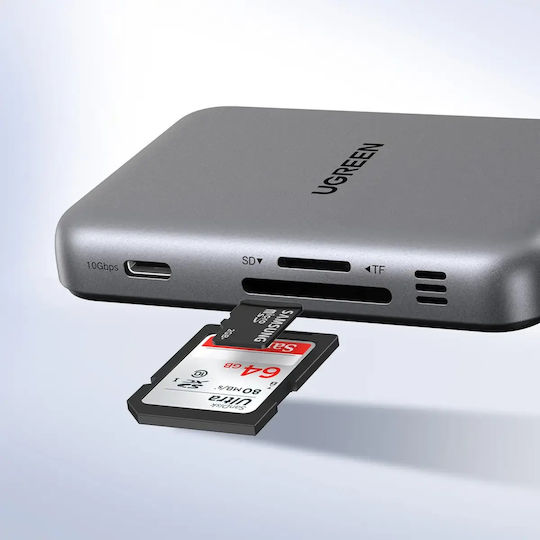 Ugreen CM896 USB-A / USB-C Docking Station με 4K PD Γκρι