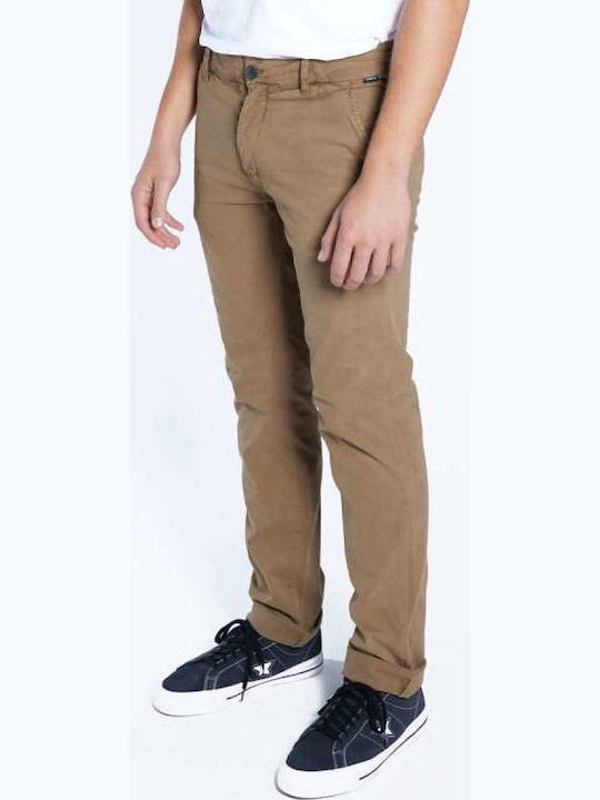 Pantaloni Chino Elastici Regular Bej