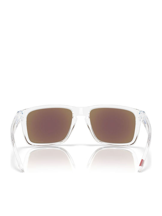 Oakley XXL Men's Sunglasses with Transparent Horn-Rimmed Frame and Polarized Mirror Lens oo9487-07