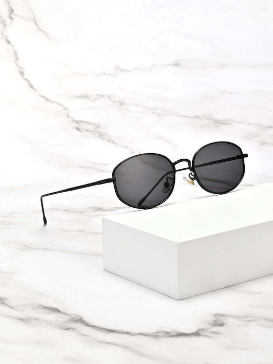 Red Raven Palma Unisex Ochelari De Soare Cu Ramă Metalică Total Negru