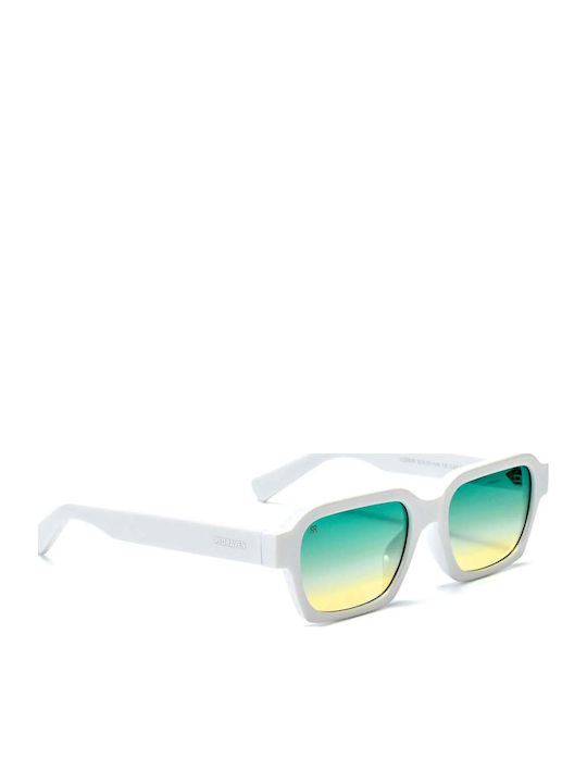 Red Raven Timber Unisex Γυαλιά Ηλίου με Τιρκουάζ Σκελετό και Πολύχρωμο Φακό