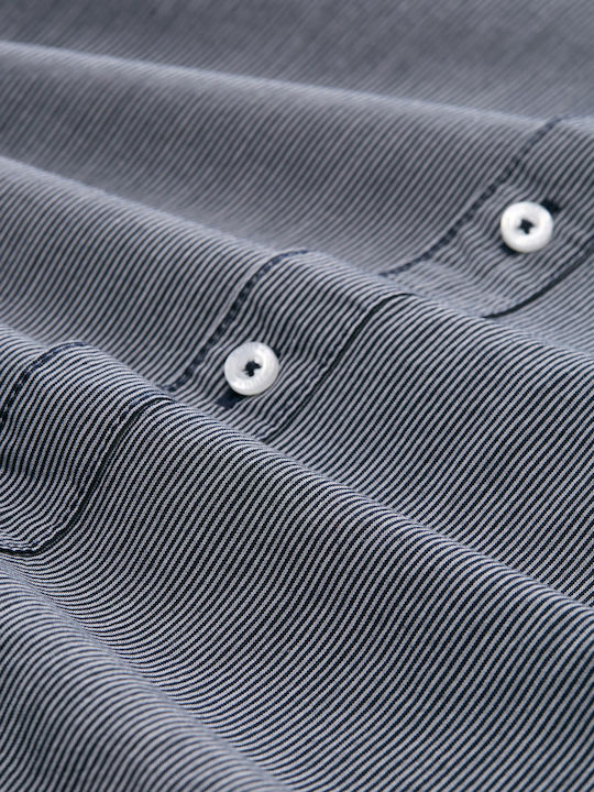 Дълъг Ръкав Риза на Райета Тъмносин Dark Navy Stripe