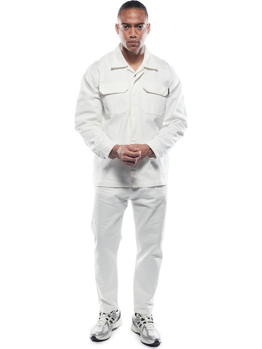 Μακρυμάνικo Τζιν Overshirt White