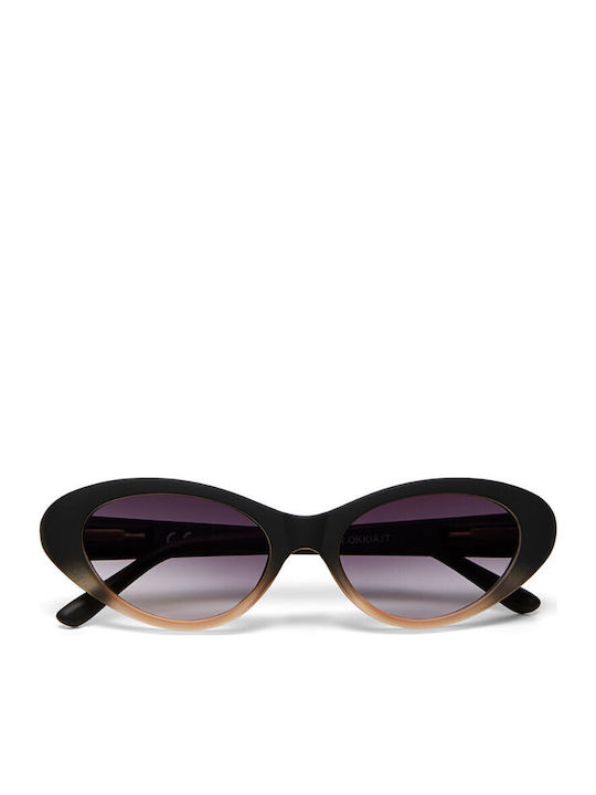 Okkia Lina Unisex Sunglasses with Black Frame and Black Lenses OK029BP