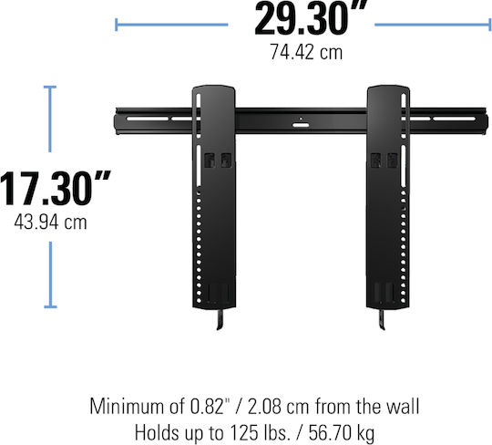 Universale Wandhalterung Für Fernseher Sanus Ultra-slim 101-215 Cm Schwarz