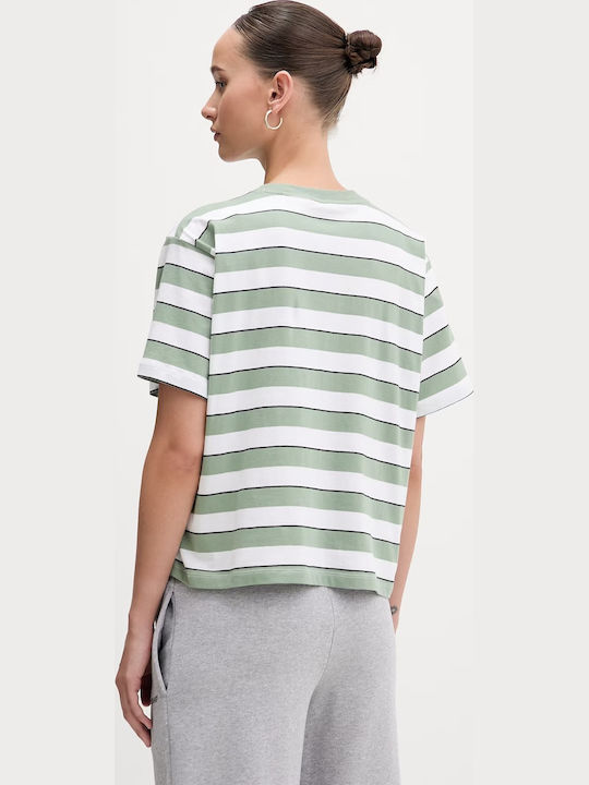 Tricou Damă Cu Dungi Verde