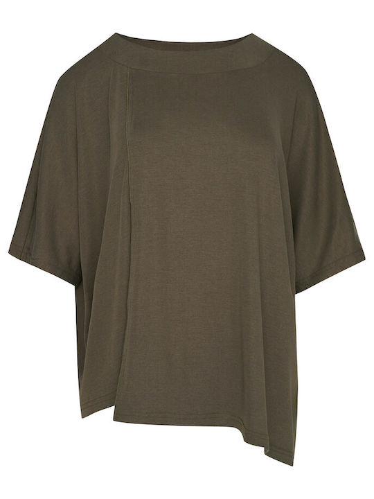 Women's Short Sleeve Blouse Green