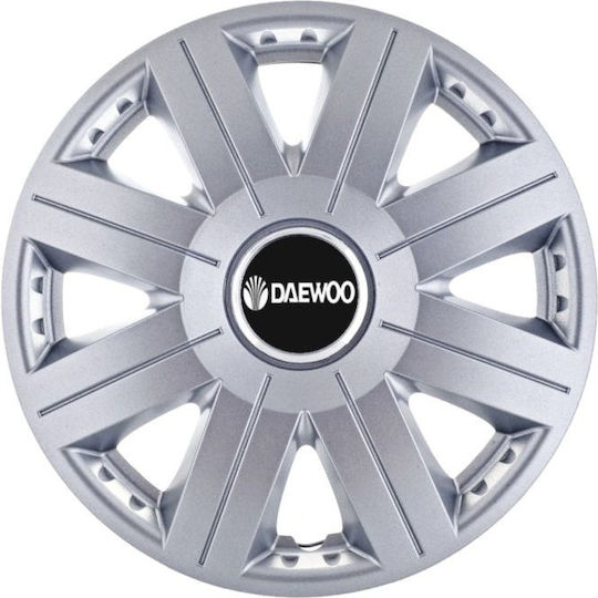 Set Capace De Roți Auto 14" Compatibilitate Daewoo 4 Bucăți Gri