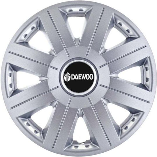 Set Capace De Roți Auto 14" Compatibilitate Daewoo 4 Bucăți Gri