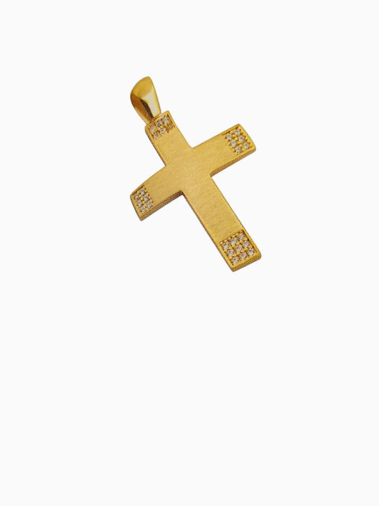 Vergoldeter Kreuz K14 Zirkon Gewicht 1.80gr Vergoldeter Kreuz K14 Zirkon Gewicht 1.80gr