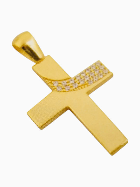 Vergoldeter Kreuz K14 Zirkon Gewicht 2.30gr Vergoldeter Kreuz K14 Zirkon Gewicht 2.30gr