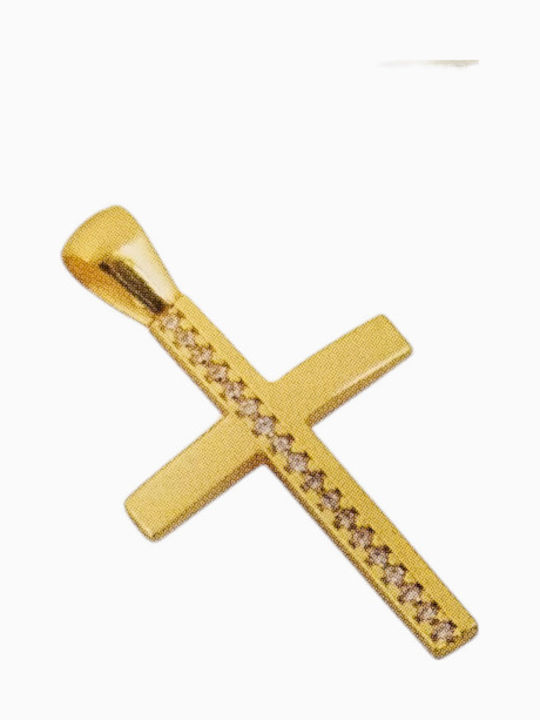 Vergoldeter Kreuz K14 Zirkon Gewicht 1.80gr Vergoldeter Kreuz K14 Zirkon Gewicht 1.80gr