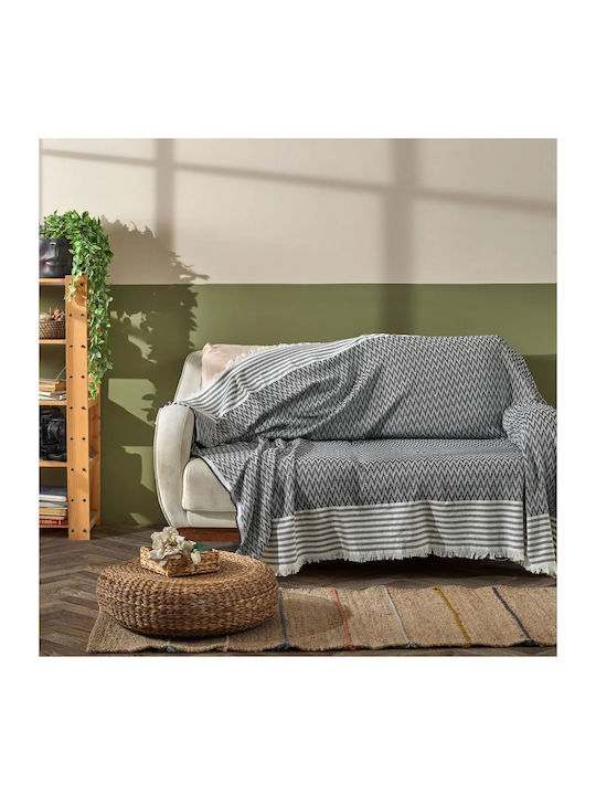 Kotonia Home Cuvertură Pat Dublu Bumbac Gri 220x240cm