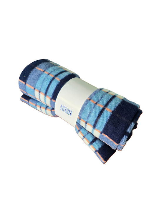 Kotonia Home Semi-Double Blanket 180x210cm Navy Blue