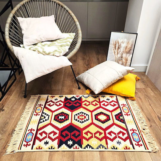 Kotonia Home Χαλί Ορθογώνιο Βαμβακερό Πολύχρωμο 120x180cm