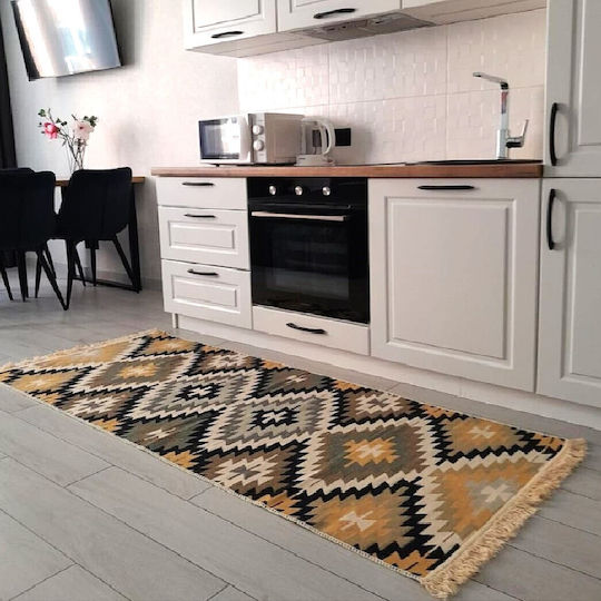 Kotonia Home Teppich Flur Baumwoll Mehrfarbig 80x150cm