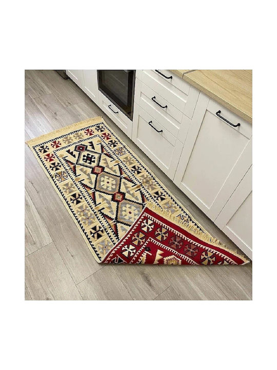 Kotonia Home Teppich Flur Baumwoll Mehrfarbig 80x150cm