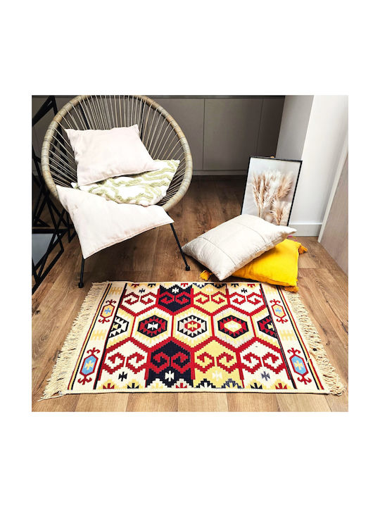 Kotonia Home Teppich Flur Baumwoll Mehrfarbig 80x150cm