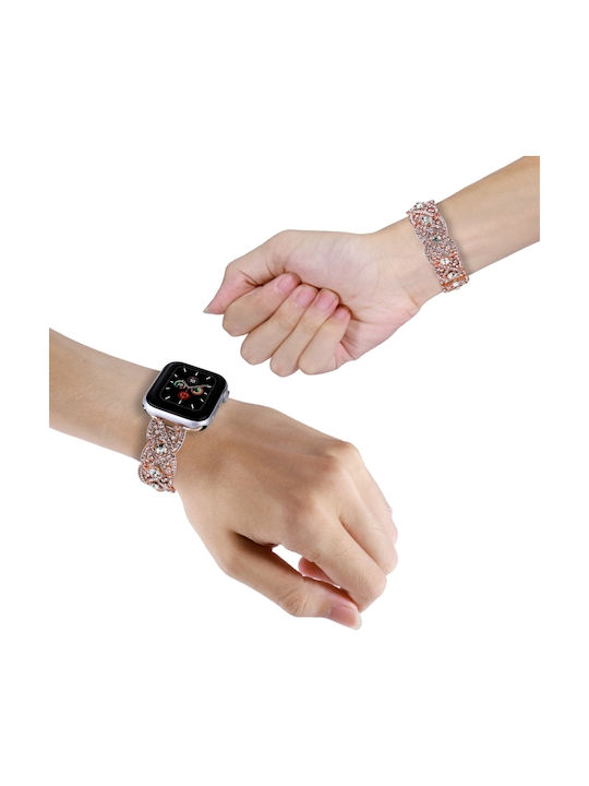 Μεταλλικό Μπρασελέ Ροζ Χρυσό 42mm