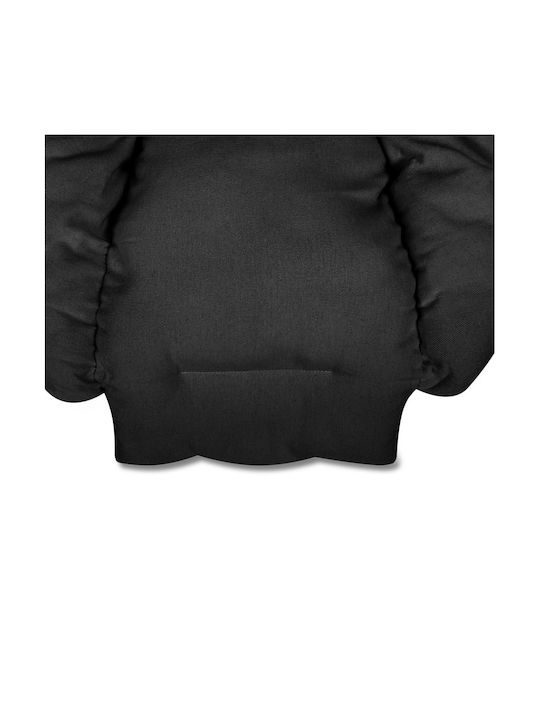 Perna Swing Cushion De Grădină Cu Spătar Neagră 64x66cm