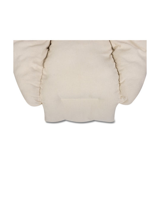 Μαξιλάρι Κούνιας Κήπου με Πλάτη Beige 64x66εκ.