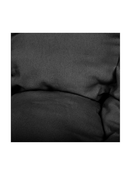 Perna Swing Cushion De Grădină Cu Spătar Neagră 64x66cm