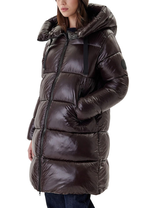 Women's Jacket for Winter Brown Black