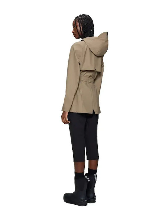 Curve Women's Jacket for Winter Beige