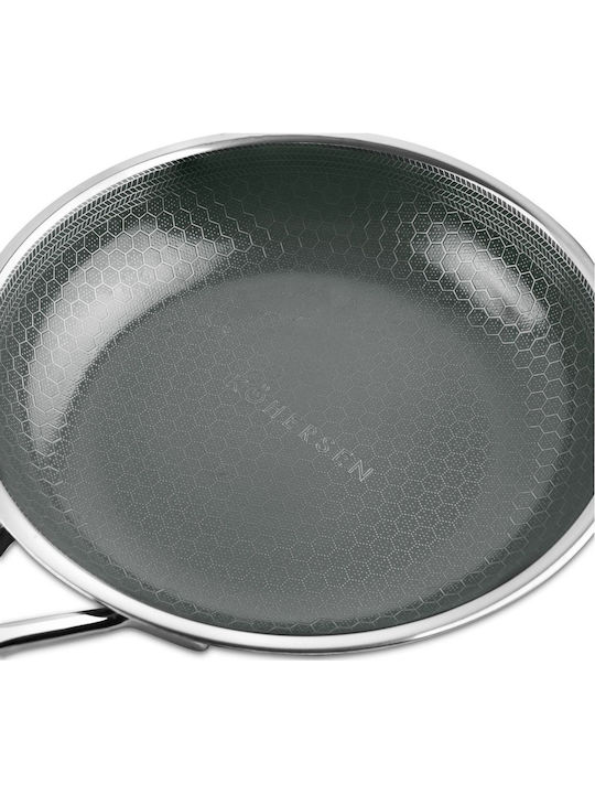 Kohersen Aluminium Pfanne mit Deckel mit Keramik Innenbeschichtung 20cm