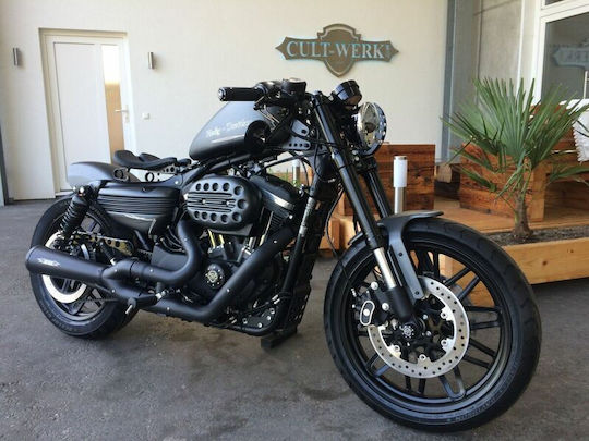 Cult Werk Front Fender Hd-spo104 Roadster Harley Davidson Xl 883 R 03-09 Harley Davidson Xl 1200 R 04-08 Black