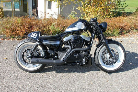 Cult Werk Φτερό Πίσω Hd-spo101 Cafe Racer Harley Davidson Xl 1200 C 04-09 Harley Davidson Xl 883 C 04-09 Μαύρο