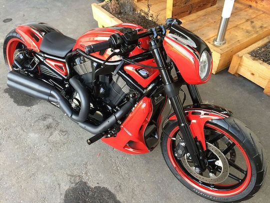 Cult Werk Front Fender Hd-rod059 Custom Harley Davidson Vrsca 1130 04-06 Harley Davidson Vrscaw 1250 Abs 08-09 Black