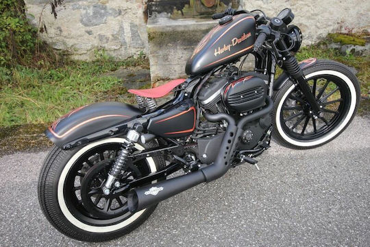 Cult Werk Rear Wheel Fender Hd-spo072 Original Style Harley Davidson Xl 1200 C 04-09 Harley Davidson Xl 883 C 04-09 Black