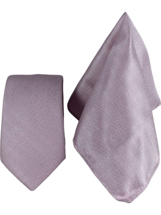 Giovani Rossi Men's Tie Set in Pink Colour